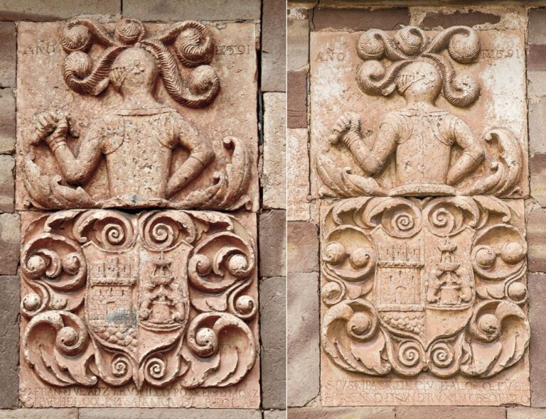 Escudos de Beladiez Trujillo en su palacio de Miedes  768x590